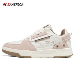 Baasploa Women's Shoes Leather Women's Sports Shoes Outdoor Breathable Women's High-Quality All-Match Sports Casual Shoes