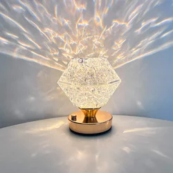 Romantic Sky Star Night Lamp Acrylic Projection Atmosphere Table Lamp Wireless Table Lamp Touch 3 -color Bedside Nigh Light