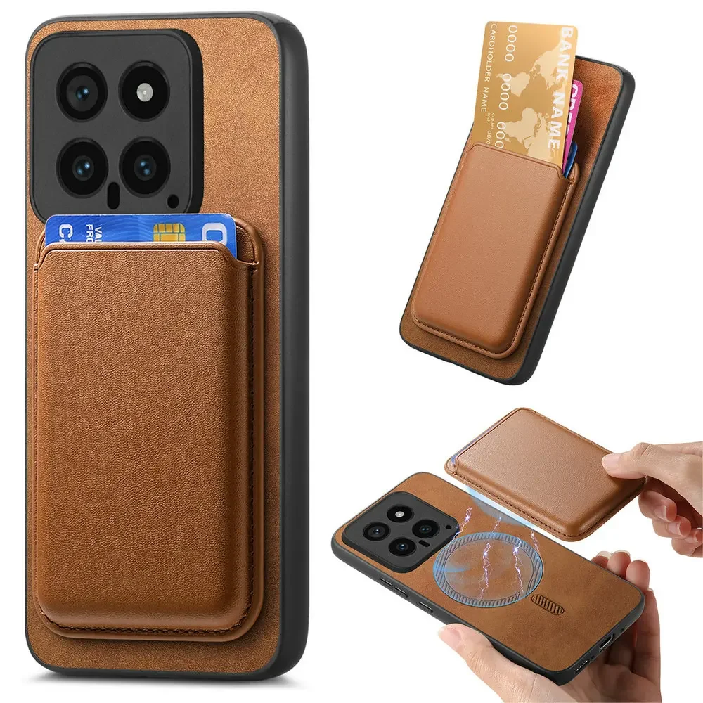 Detachable 2 in 1 Leather Case for Realme GT 7 Pro GT7 Pro Magnetic for Magsafe Wallet Card Pocket Cover for Realme GT 7pro GT5