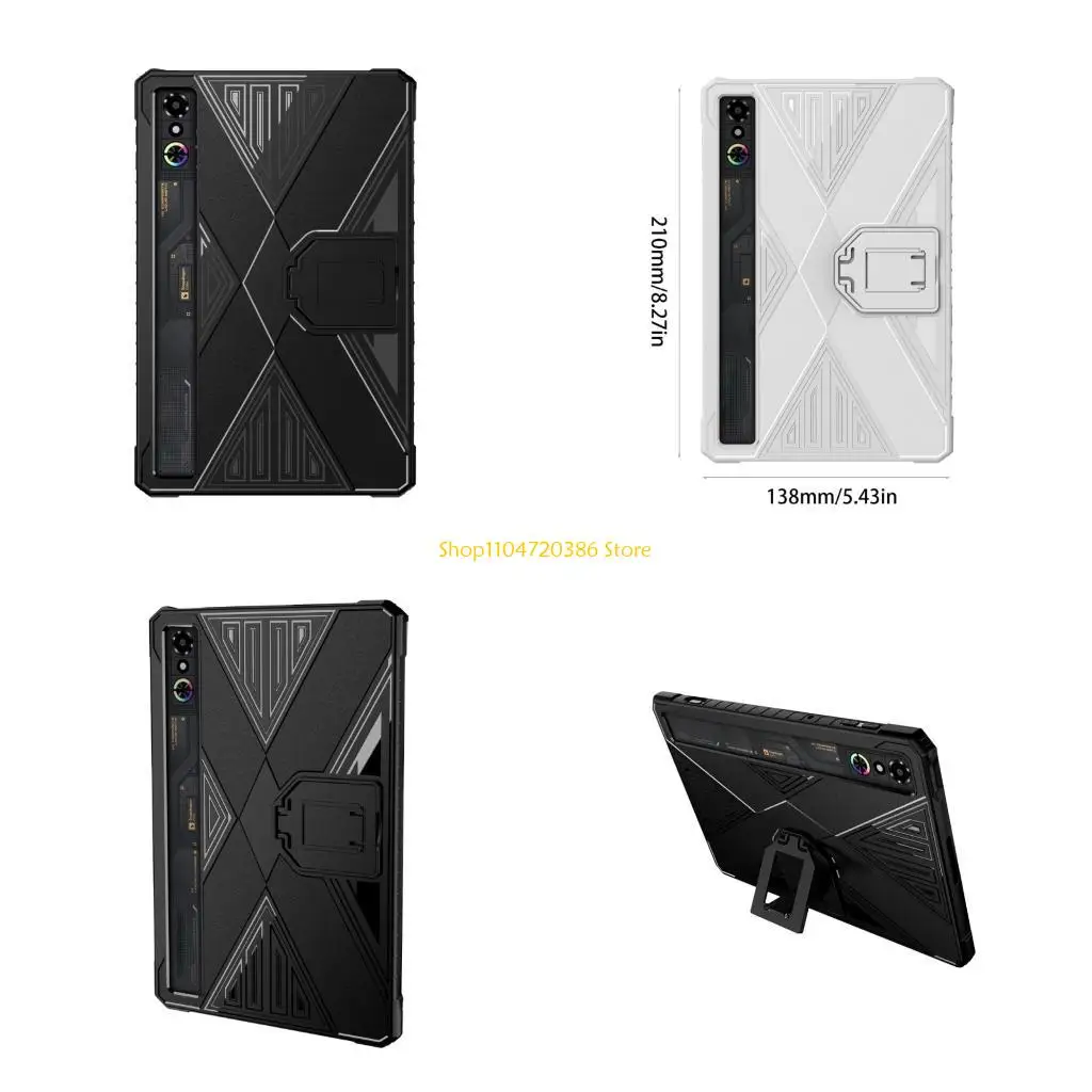 K0EA Flexible Protective Cover For Gaming Tablets With Stand NonSlip Grip Precise Cutout