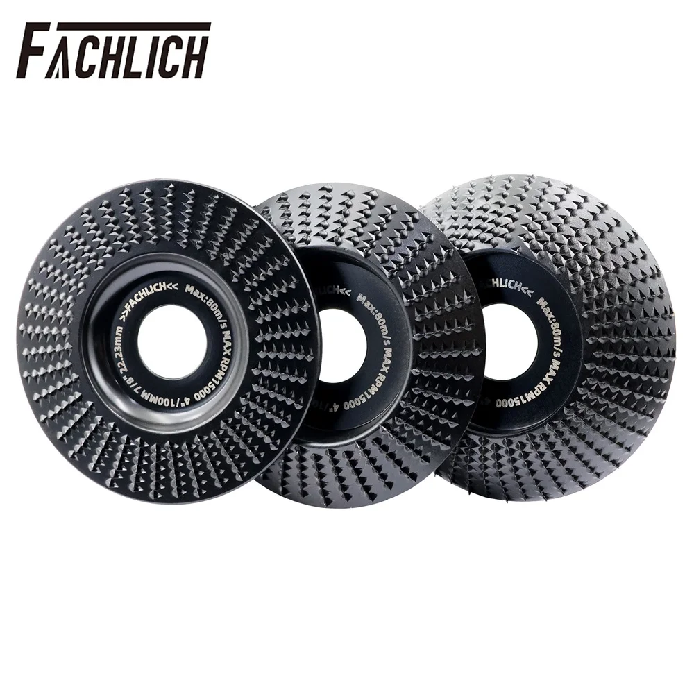 

FACHLICH 1pc 4inch Wood Grinding Wheel Cup Wheel Milling Disc Plate Carving Profile Plain Bevel Bowl Abrasive Tool Angle Grinder