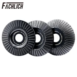 FACHLICH 1pc 4inch Wood Grinding Wheel Cup Wheel Milling Disc Plate Carving Profile Plain Bevel Bowl Abrasive Tool Angle Grinder