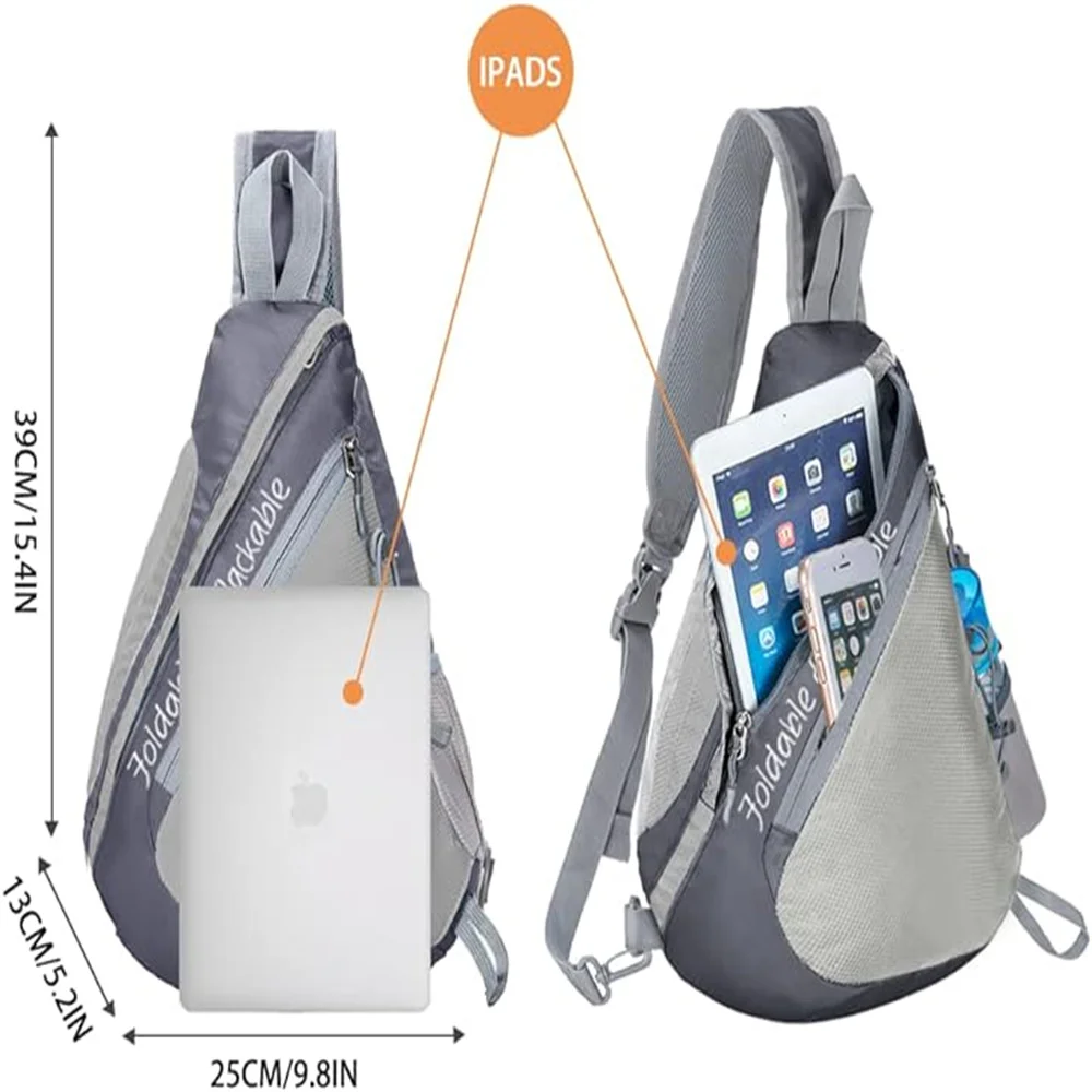 Small Crossbody Sling Backpack Womens Mens Sling Bag Mini Water Resistant Shoulder Bag Travel Outdoor Sling Bag Backpack