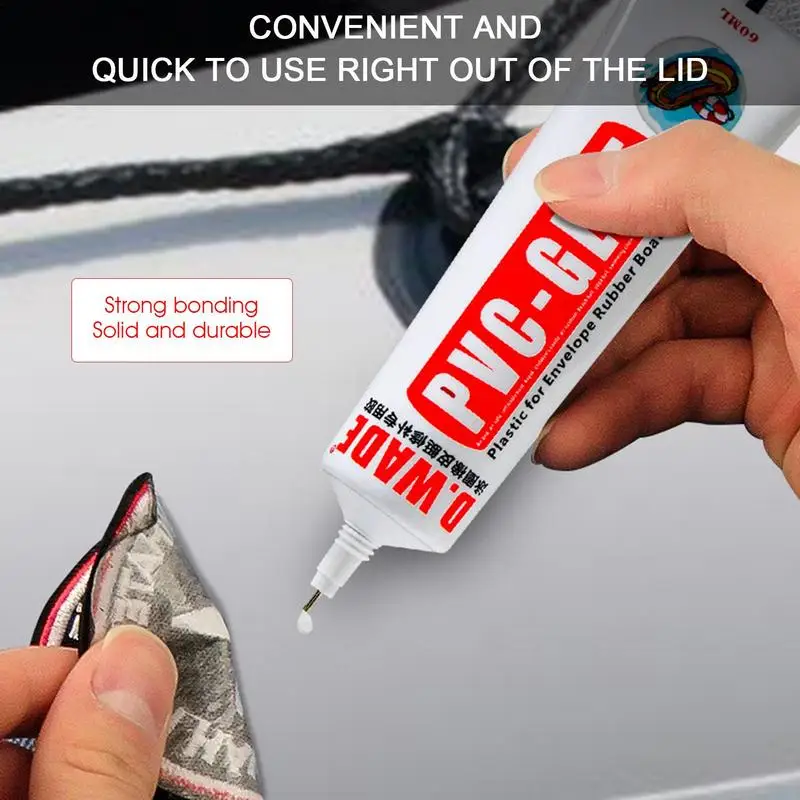 60ml Strong PVC Adhesive Inflatable Boat Repair Glue Waterproof PVC Repair Glue For Kayak Inflatable Toy PVC Boats Swimming Ring