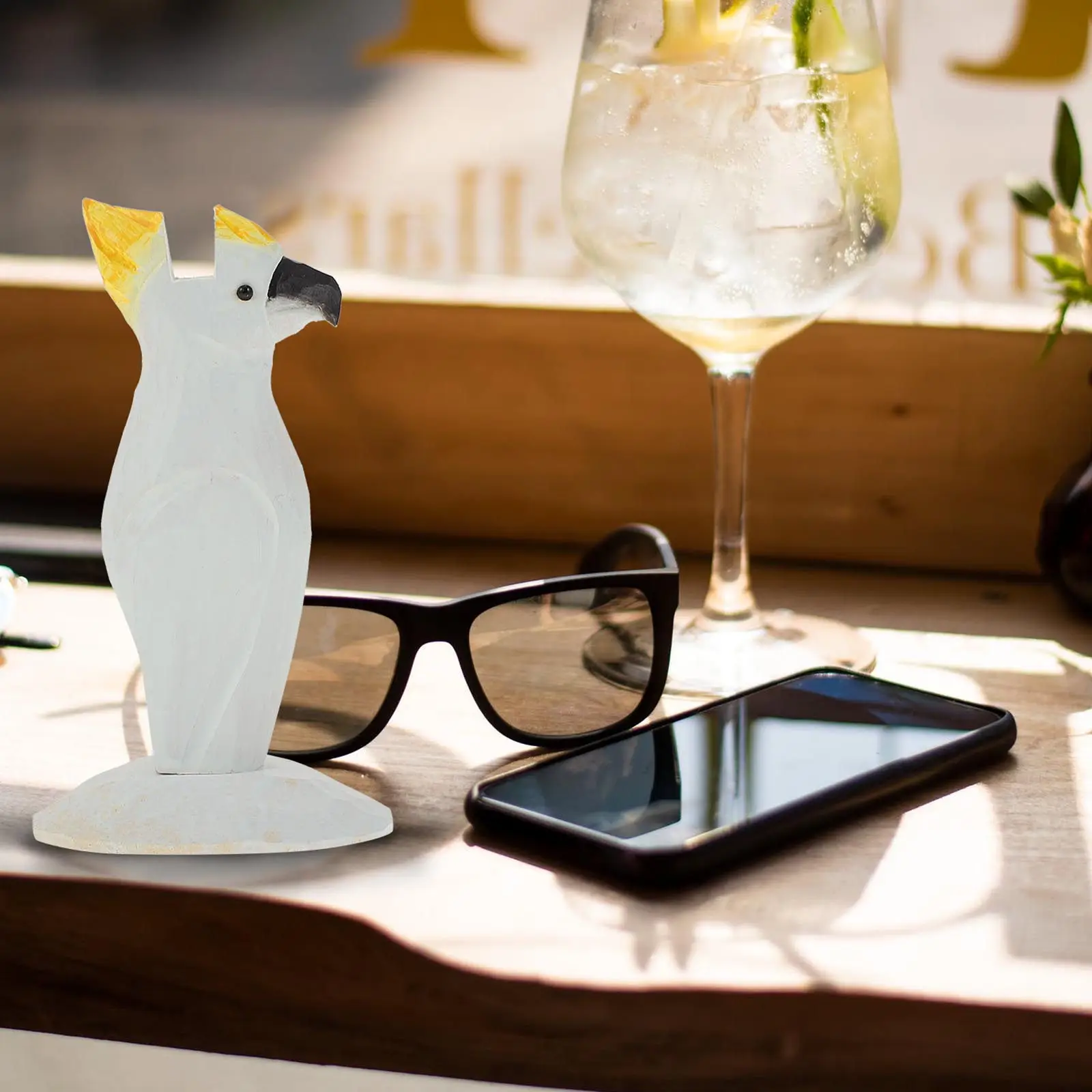 1Pcs Exquisitely Carved Wooden Parrot Spectacle Holder Cute Animal Glasses Frame for Eyeglasses Sunglasses Storage on Dresser