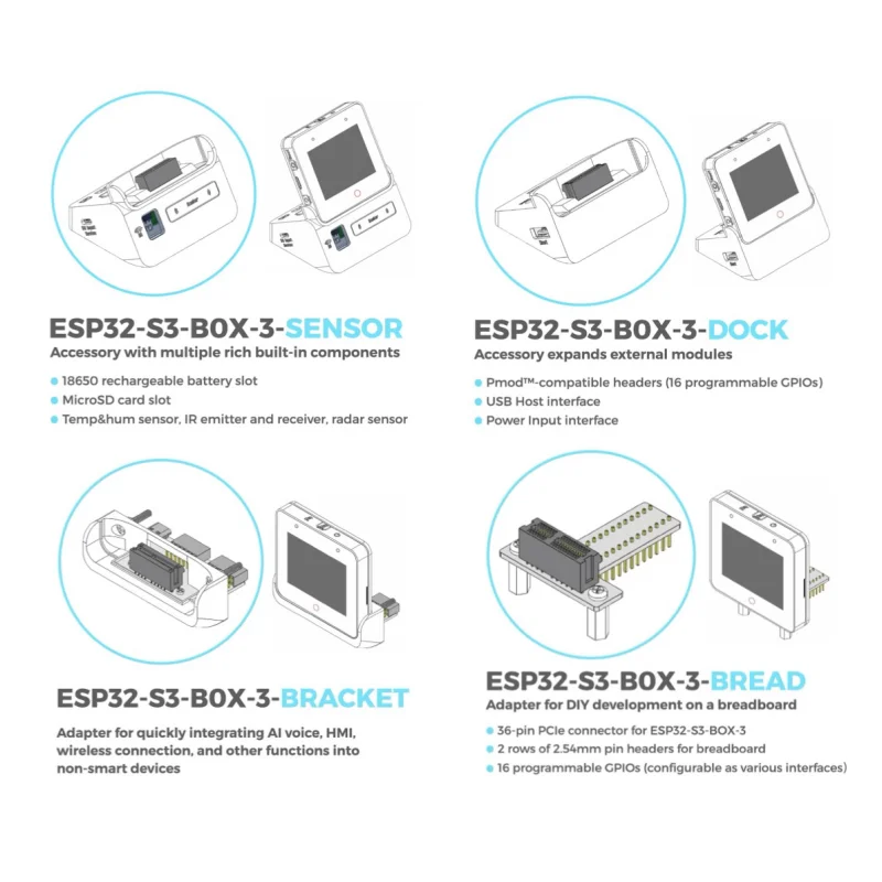 ESP32 S3 BOX-3 Espressif Development Board AIoT
