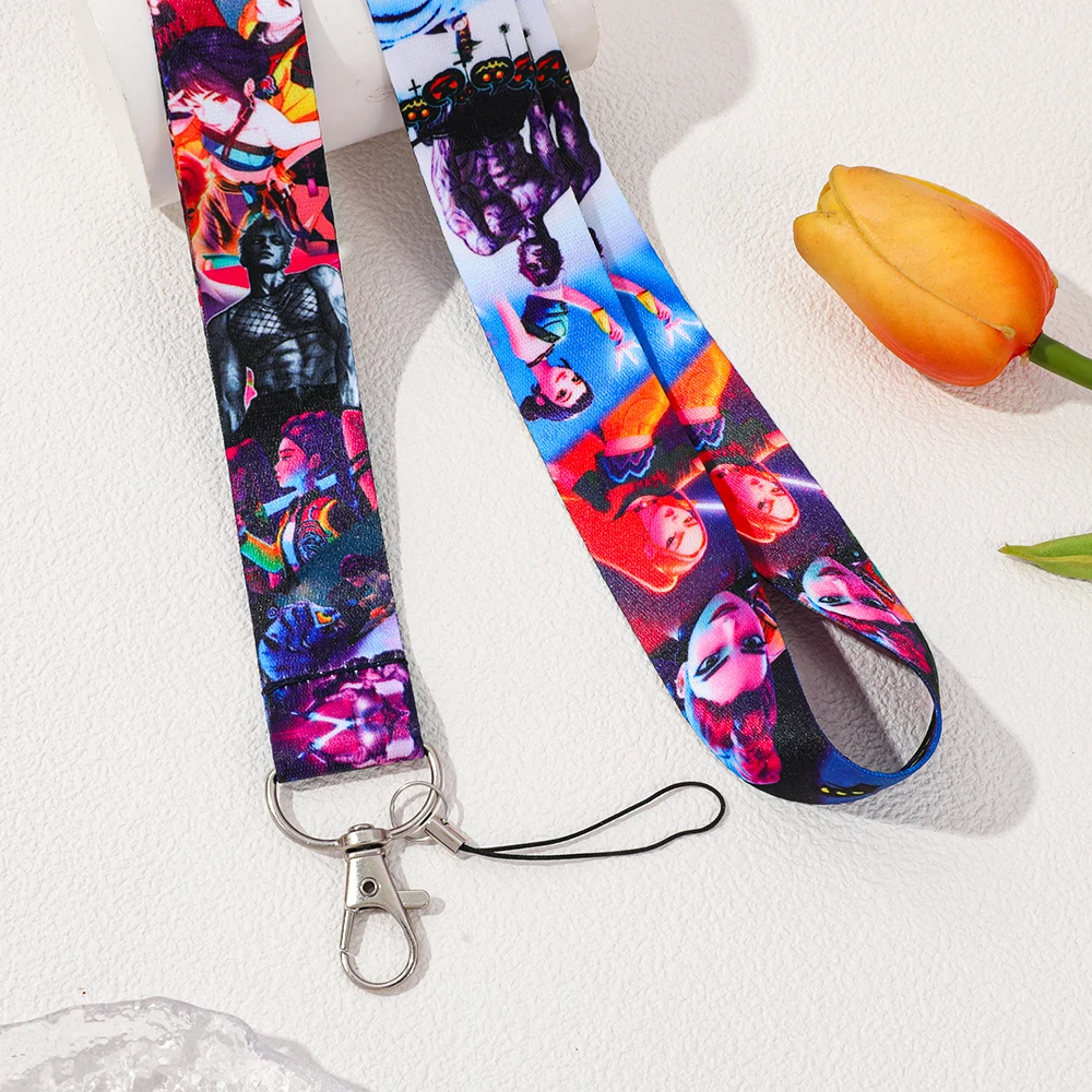 لطيف KPop شيطان الصيادين شخصيات كرتونية الحبل - حامل البطاقة طالب معلقة الرقبة شريط لتعليق الهاتف المحمول المفاتيح هدية للأصدقاء #3