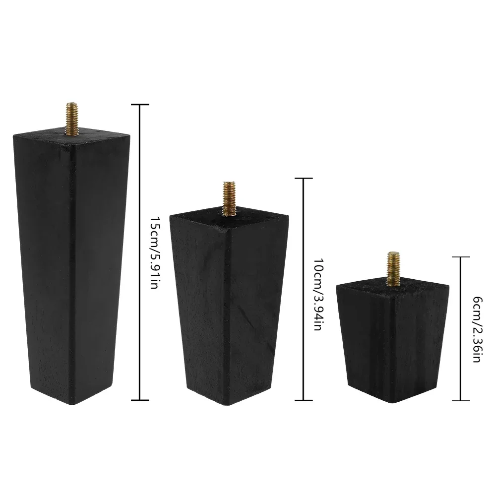 Imagem -06 - Pernas de Móveis Sofá Perna Peças de Reposição Pés de Mesa Madeira Maciça Substituir Pernas 10 15cm Faça Você Mesmo para Mesa Armário Banco Cômoda