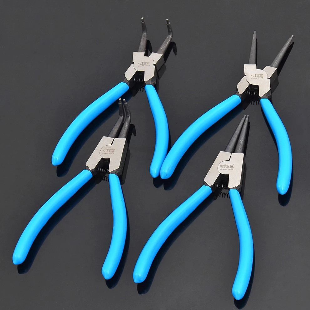 คีมหนีบสปริงแบบใช้ภายนอก, ข้องอหัวตรงแบบใช้ภายใน, คีมติดตั้งและถอดสปริง ชุด 4 ชิ้น