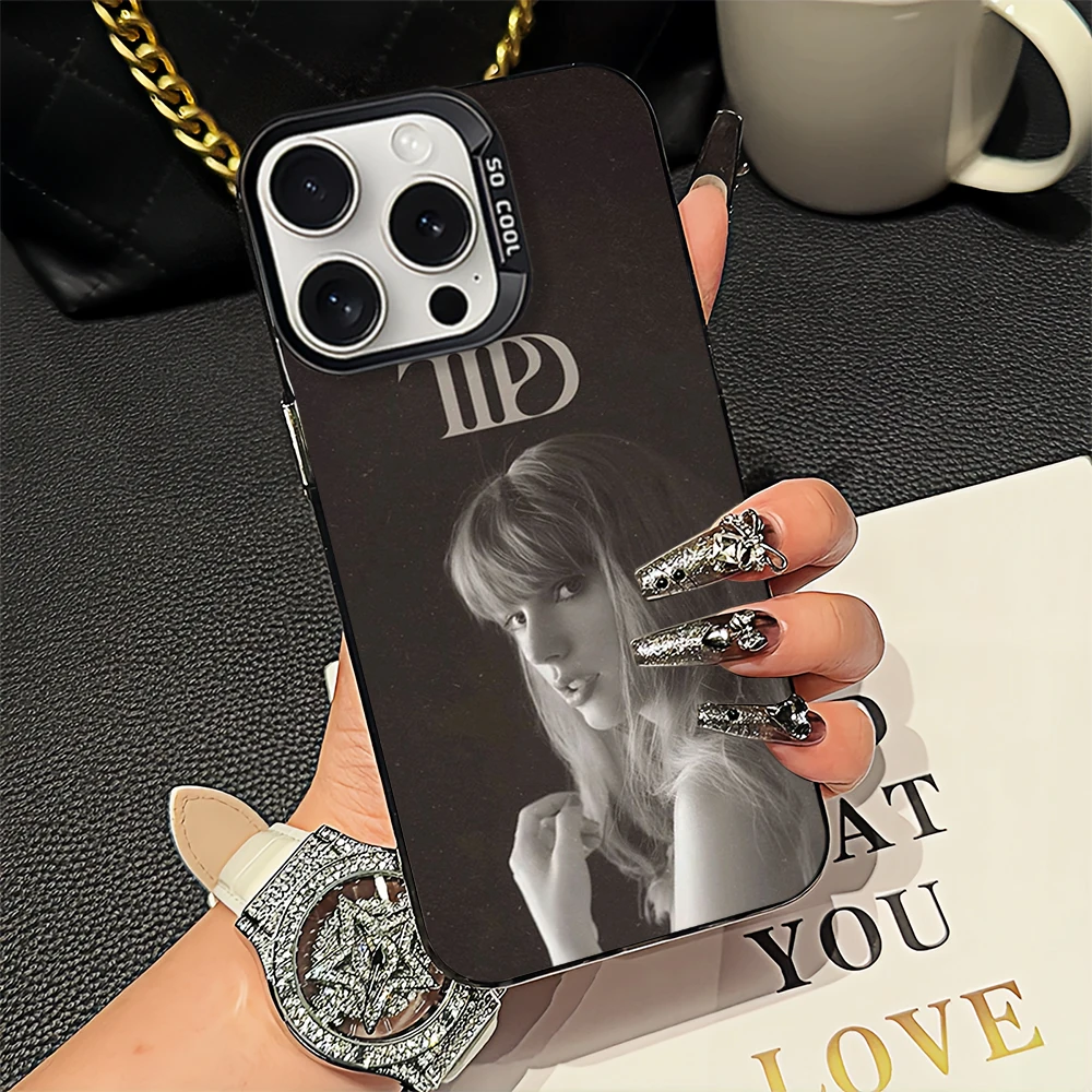 Hot Singer S-Swifts  T-Taylors  Luxury Phone Case for iPhone 12 11 13 14 15 16 Max Pro Plus Laser Cover