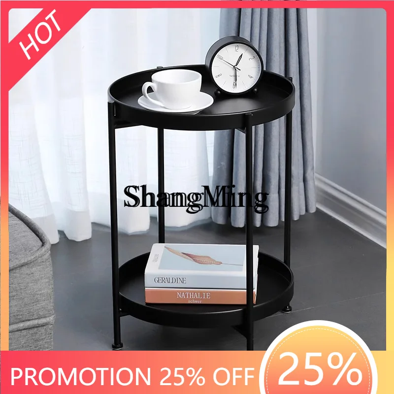 

FG good-looking sofa side few wrought iron side table living room corner few household tray table bedside rack