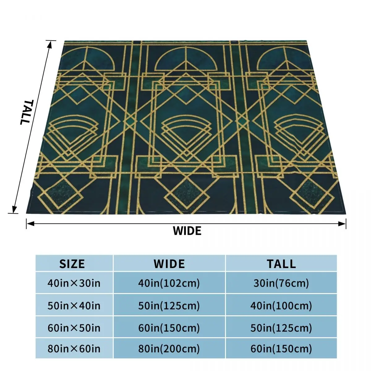 Art Deco Elegant Gatsby Style Throw Blanket valentine gift ideas For Baby Blankets