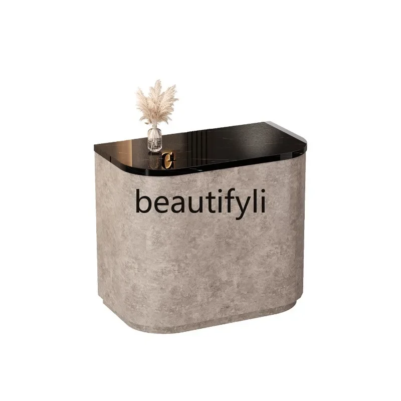 zzqClothing Store Bancone cassiere in stile lusso leggero Piccolo negozio di barbiere Bar Reception dell'azienda di bellezza Banco reception