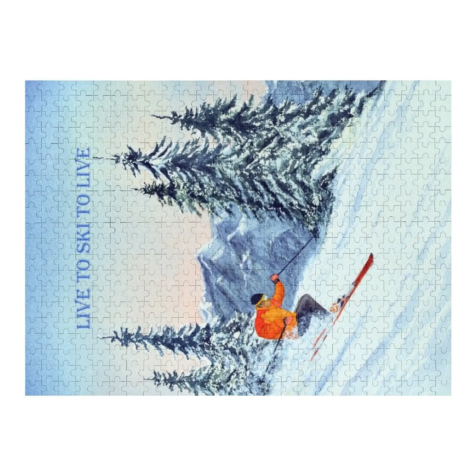 

LIVE TO SKI TO LIVE Jigsaw Puzzle Photo Personalized Gifts Picture Puzzle