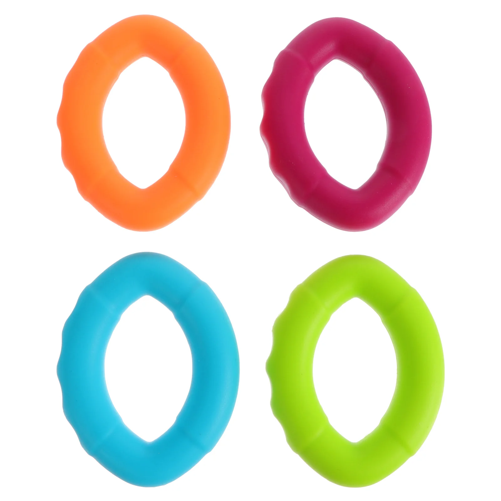 

4pcs Grip Strengthener Rings Premium Silicone For Hand Muscle Training Anti-Slip Massage Fitness Exercise Tool Home