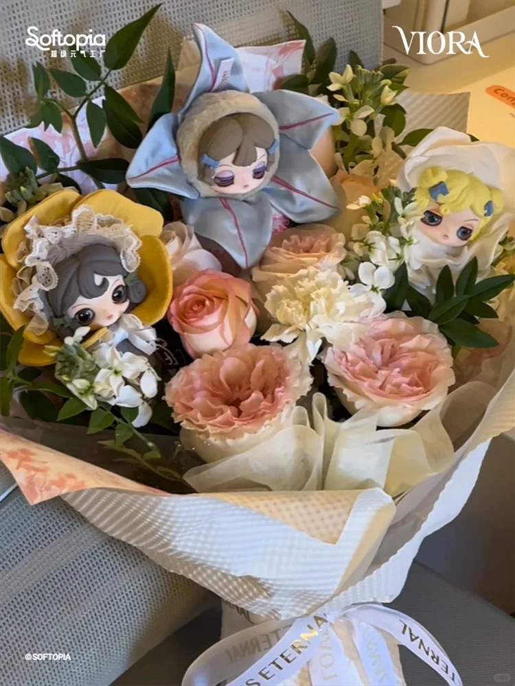 

Viora Floraison Libre Series Blind Box Vinyl Viora Mystery Box Plush Bag Charm Surprise Bag Action Figure Doll Pendent Toy Gifts