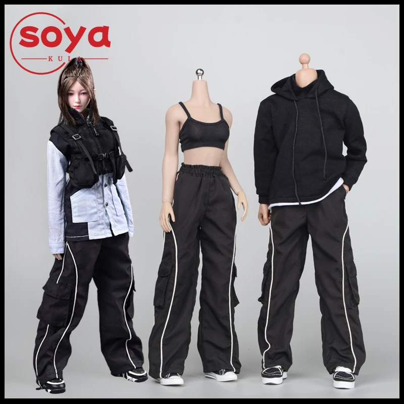 ألعاب الفلفل الحار 1/6 سترة نسائية بنمط وظيفي واسعة الساق برباط ملابس نموذج مناسب 12 بوصة دمى جسم على شكل جندي #1