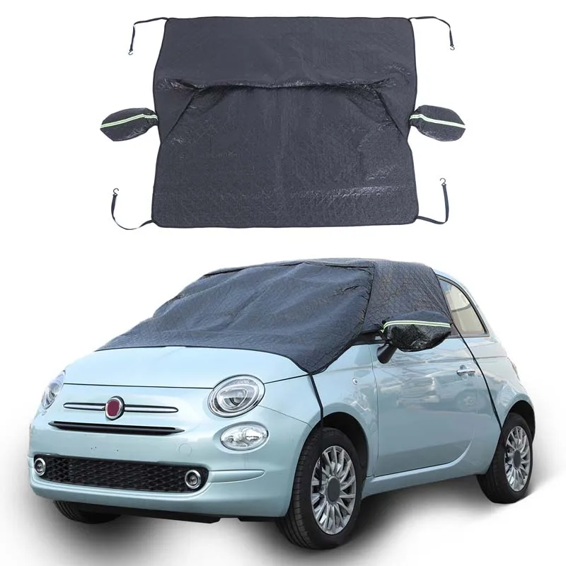 For Fiat 500 2010-2025 Sunshade Cover Car Windshield Snow Sun Shade Waterproof Protector Cover Car Front Windscreen Cover