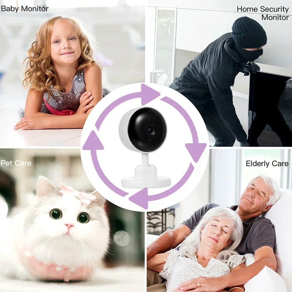 IP Camera 3MP Indoor Tuya WiFi Smart Home Camera Baby/Pet Monitor Wireless Surveillance Smart Home Night Vision AI Detect Action