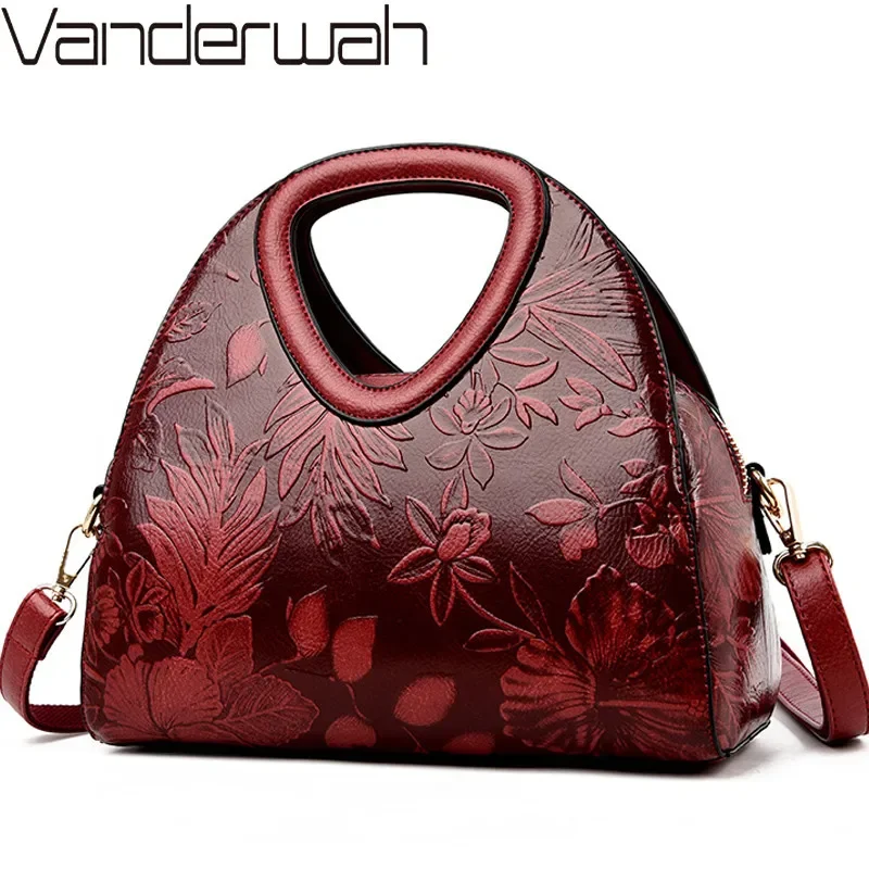 

Women Leather Handbags Female Ladies Hand Hobos Bag Mother Shoulder Bag Chinese Style Crossbody Bags For Women Sac A Main