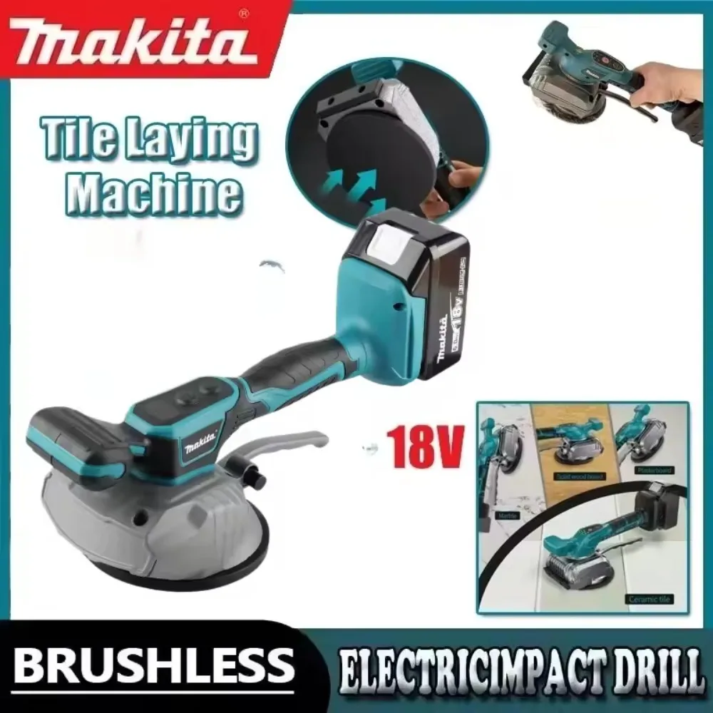 

Вибрационный плиткоукладчик Makita 18В с 8-ступенчатой регулировкой скорости, мощным аккумулятором, инструмент для отделки стен и пола