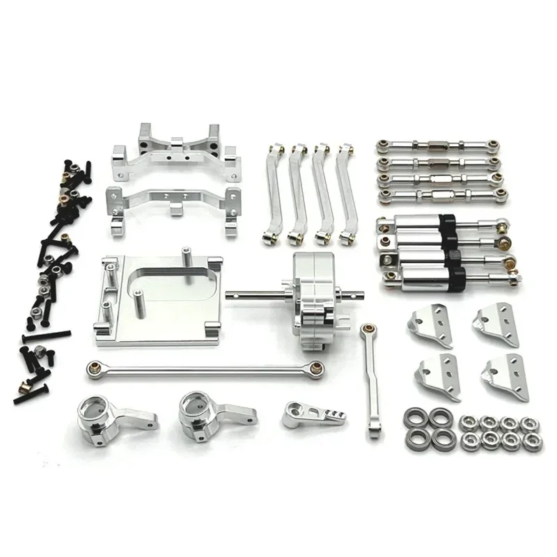 New MN99S Metal Chassis Link Rod Pull Rod Mount Oil Shock Absorber Gearbox Motor Mount Kit 1/12 RC Car Upgrade Parts