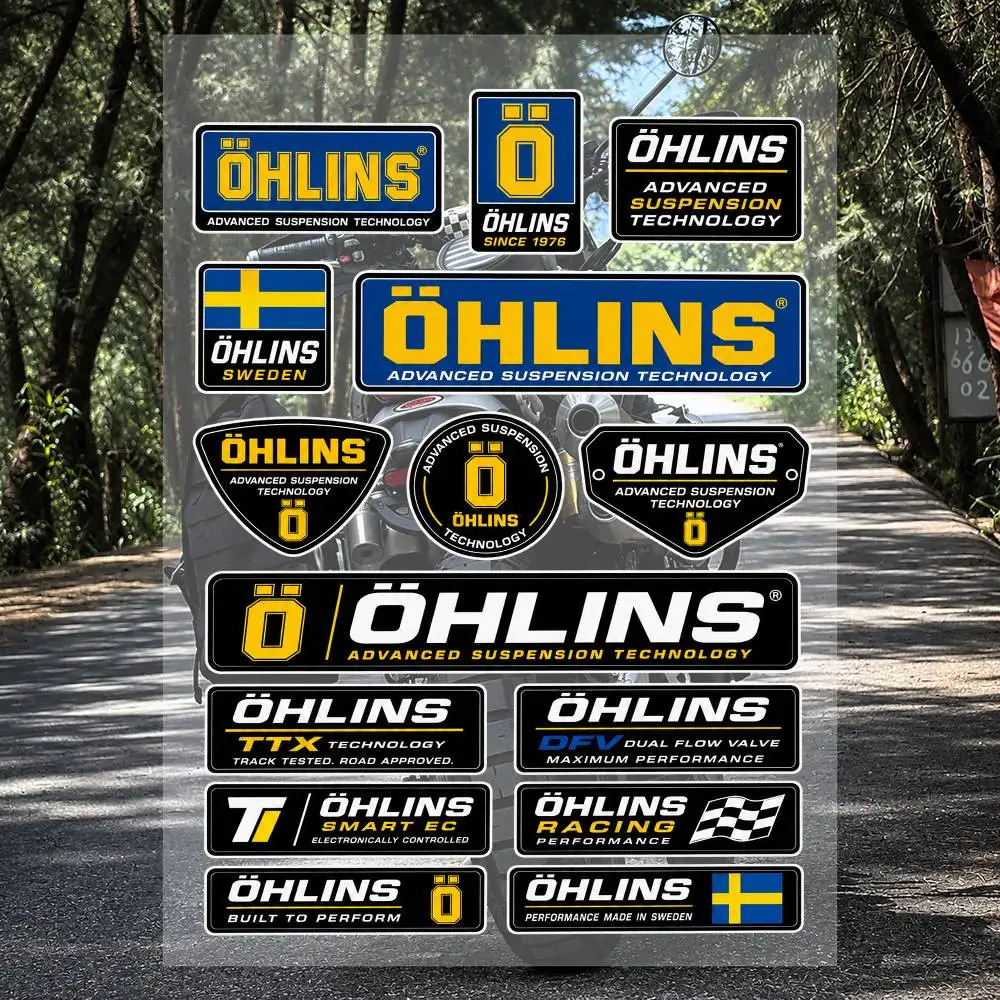 A-O-h-H-Slins Racing Motorcycle Stickers Set Waterproof Vinyl Decals For Helmet Motorcycle Car Laptop Skateboard Luggage
