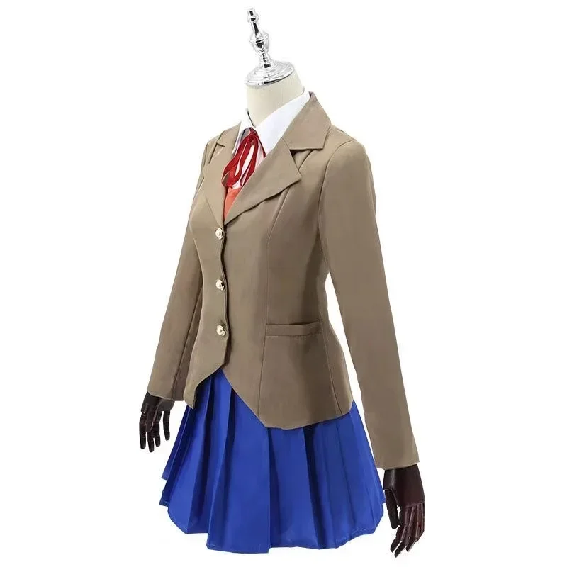 Anime Doki Literature Club Monika Cosplay Sayori Yuri Natsuki Halloween Costumes For Women Dress Vestido Cloth MN7