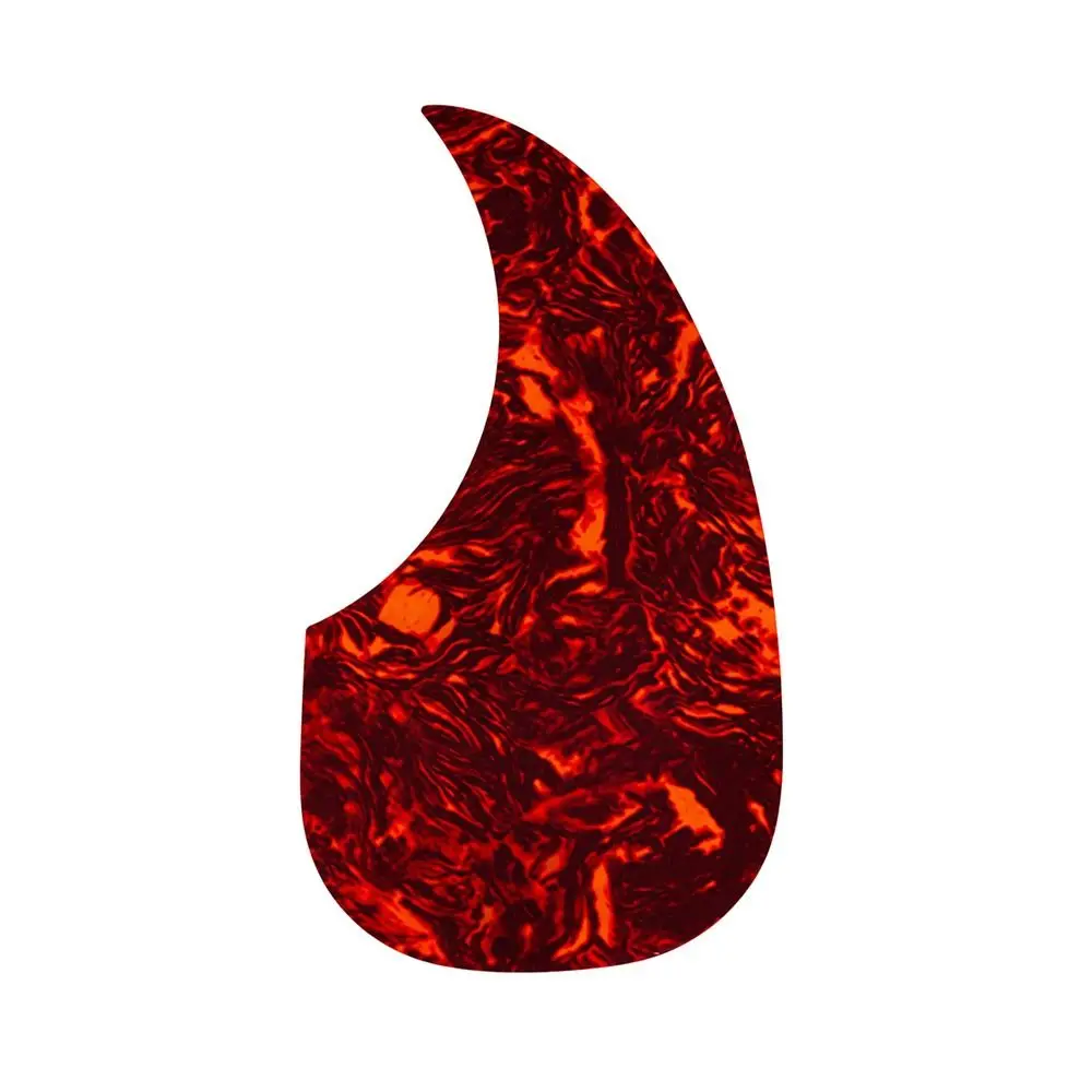 2PCS Red Tortoise Color Acoustic Guitar Pickguard PVC Material 40/41 Inch Guitar Folk Guitar Pickguard