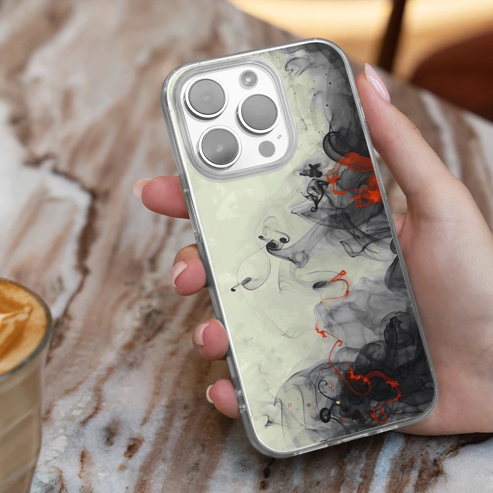 Ink Style Rendering Phone Case for IPhone 16 13 14 15 12 Pro Max Simplicity trend Phone Case for IPhone 12 13 Mini X XR XS Max image 6