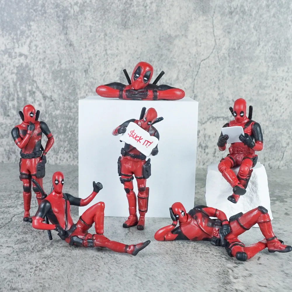 

Funny Deadpool Action Figure Wade Winston Wilson 3D Model Movie Character Decoration Toys For Kids Christmas Gifts