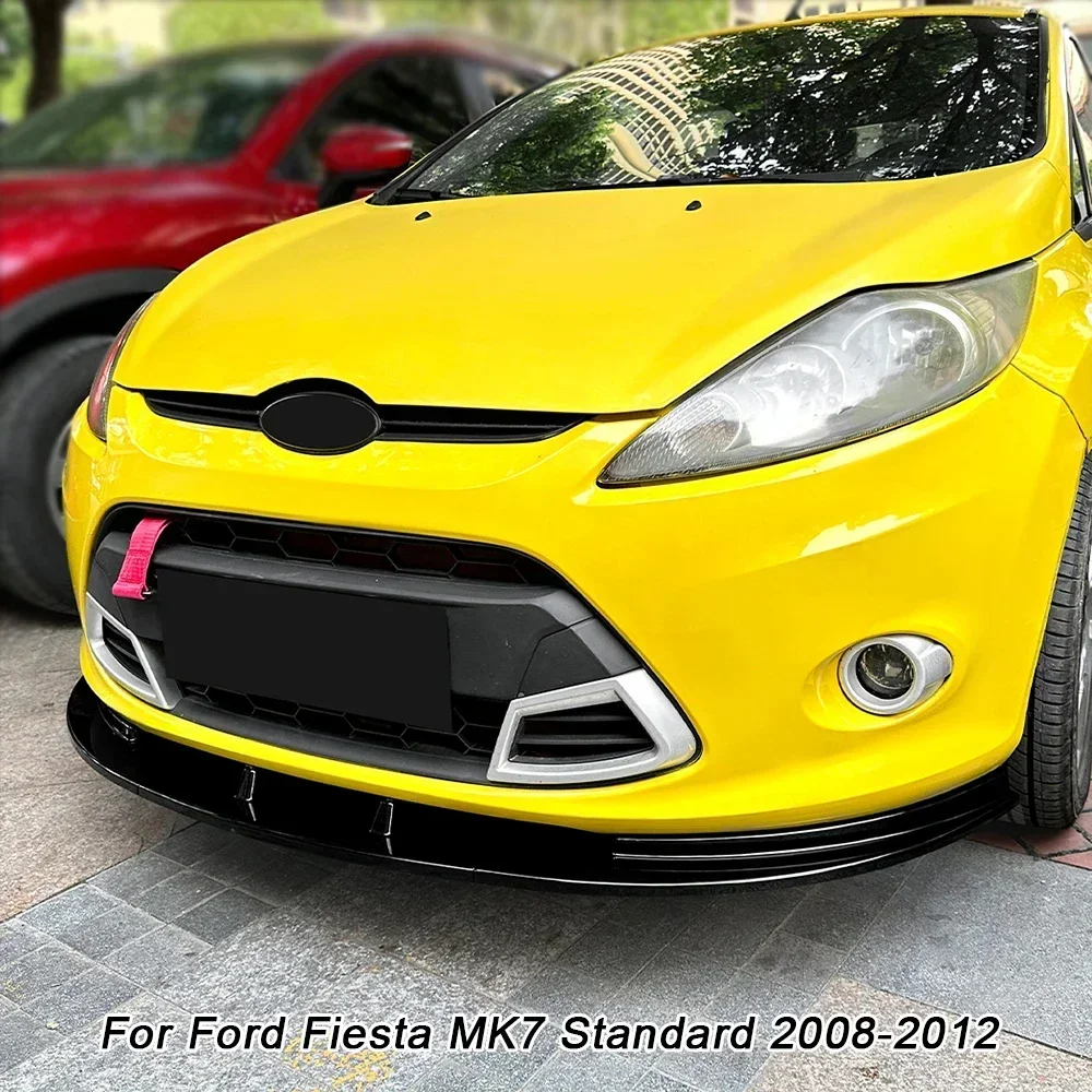 Front Bumper Lip Spoiler Diffuser Splitters Body Kit Deflector Guard Trim For Ford Fiesta MK7 Standard 2008-2012 Pre-Facelift