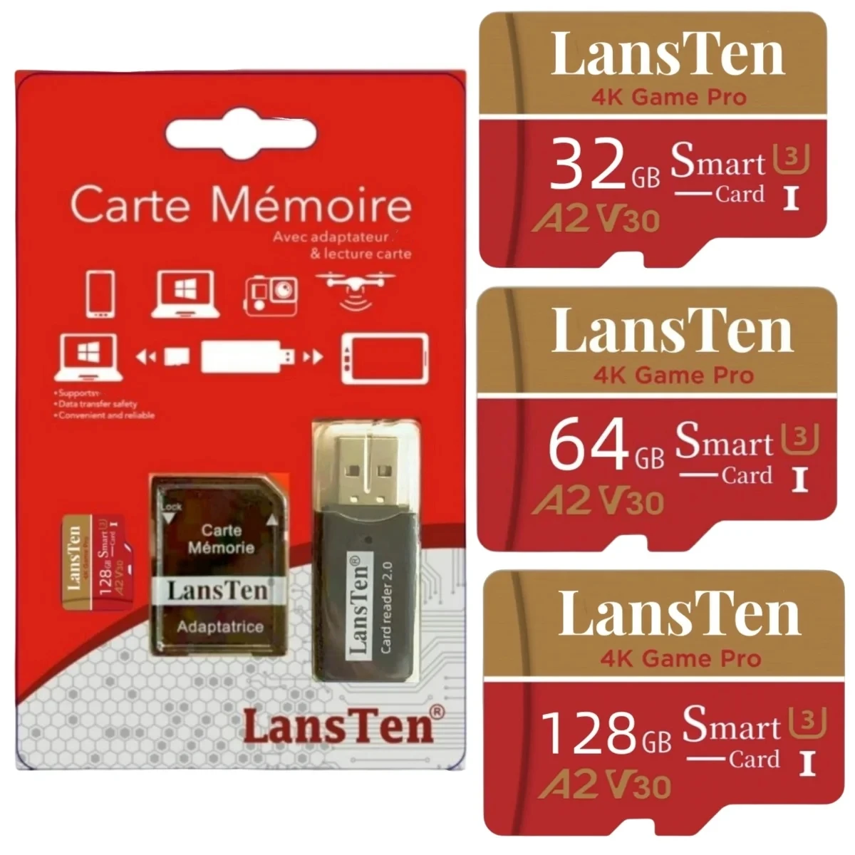 Memory Card Original High Speed 32GB 64GB 128GB U1, U3, C10 TF  card