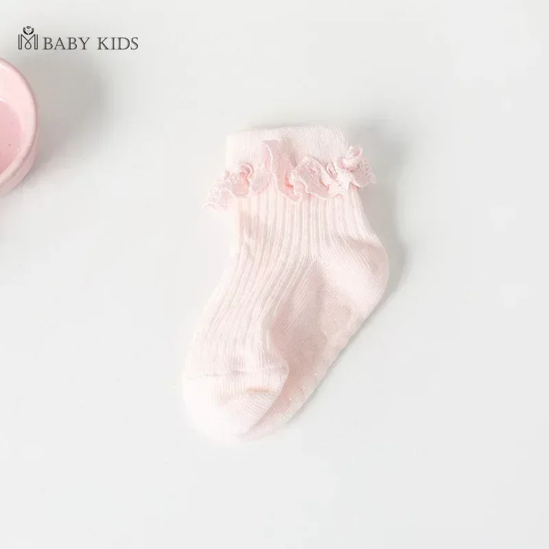 Baby Children\'s Non-slip Autumn Winter Cotton Socks Solid Color Baby Foot Socks