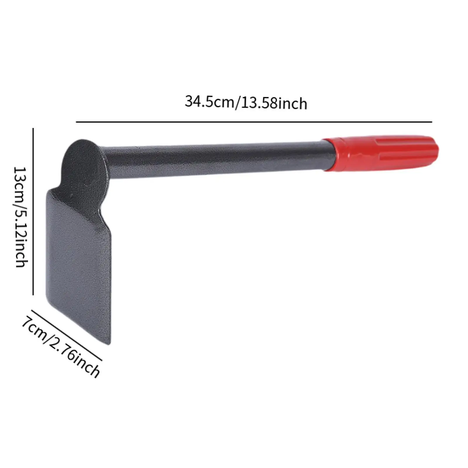 Garden Hoe Multifunction Gardening Tool Portable 35 cm Sturdy Carbon Steel Handy Hoe for Planting Transplanting Loosening Soil