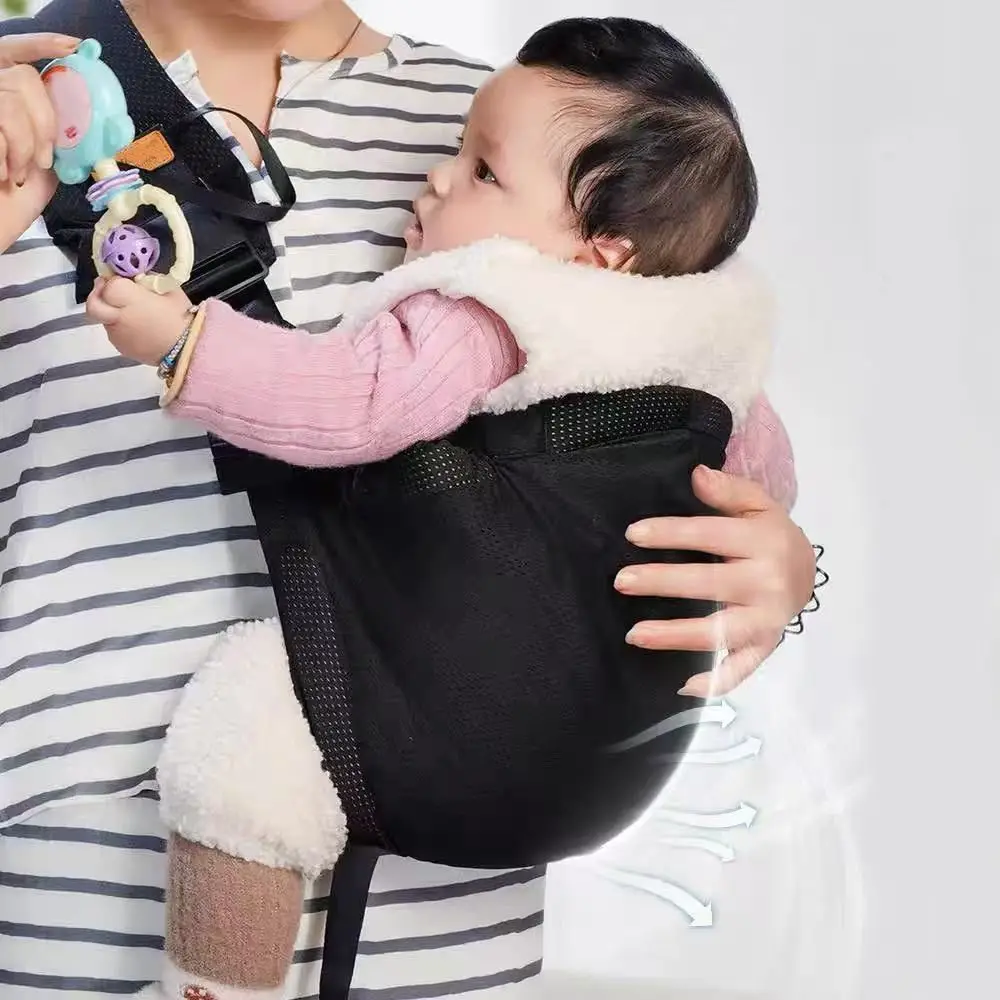 

Solid Color Baby Wrap Carrier Adjustable Infant Kangaroo Bag Infant Sling Backpack Mesh Newborn Front Holding Baby Hip Seat