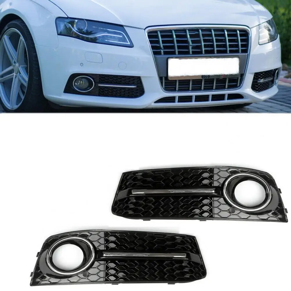 

Fog Lamp Grill Reliable ABS Anti-collision Fog Lamp Grille for Audi A4 B8 09-12/S4