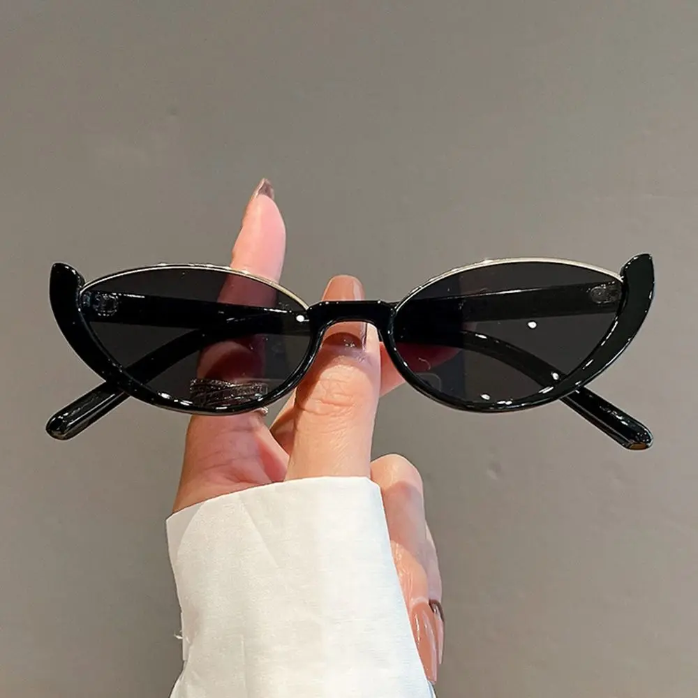 Vintage Small Cat Eye Sunglasses for Women Trendy Half-frame Sun Glasses Fashion Shades Eyewear