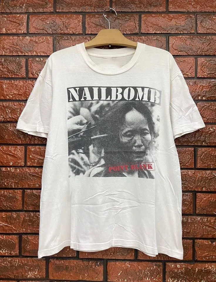 Vtg Nailbomb Rock Band Point Blank T-shirt All Size S to 5XL 2F2061