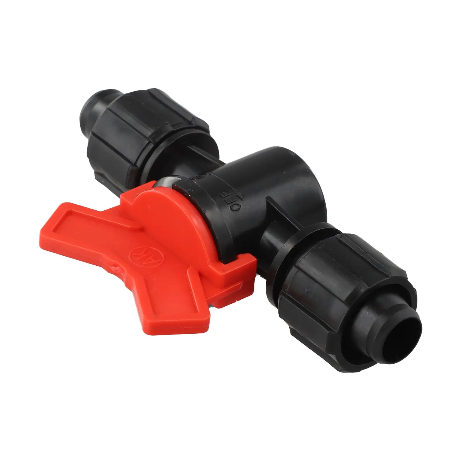 Ball Valve for PE Drip Pipes 16mm With Side Fasteners to Prevent Accidental Opening During Irrigation Cycles Ball