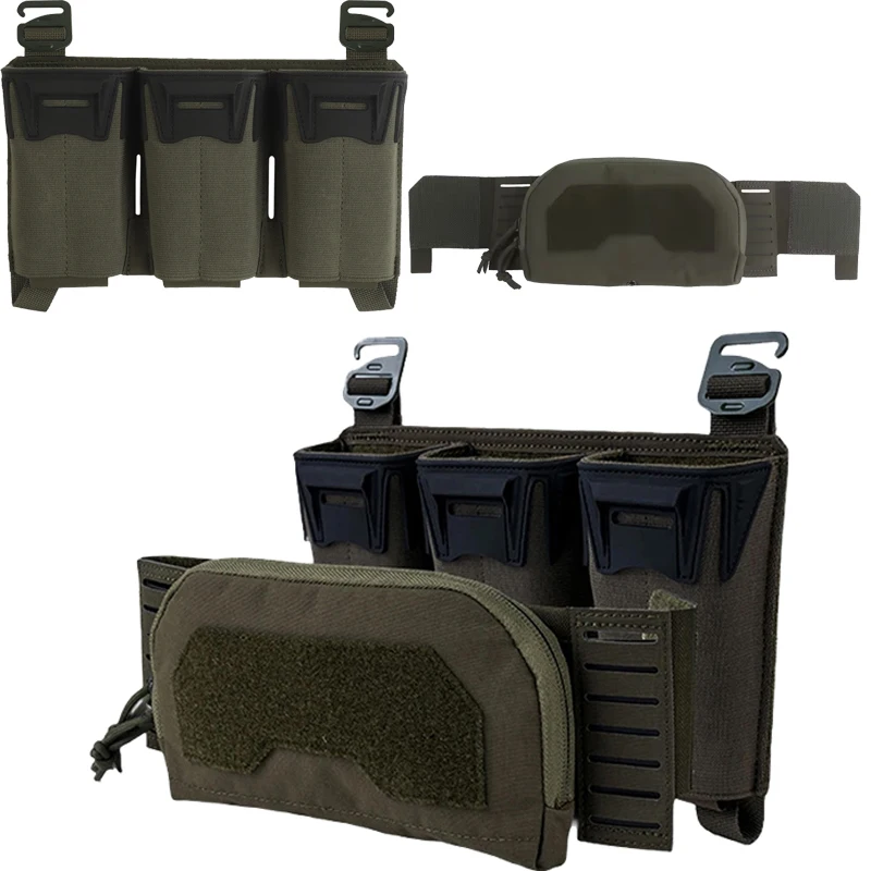 

Тактический плейткейтер K-типа с системой MOLLE, передняя сумка для хранения, мультикалиберный подсумок для 5,56 и 9 мм, тройной подсумок для магазинов, внешняя панель, админ-подсумок