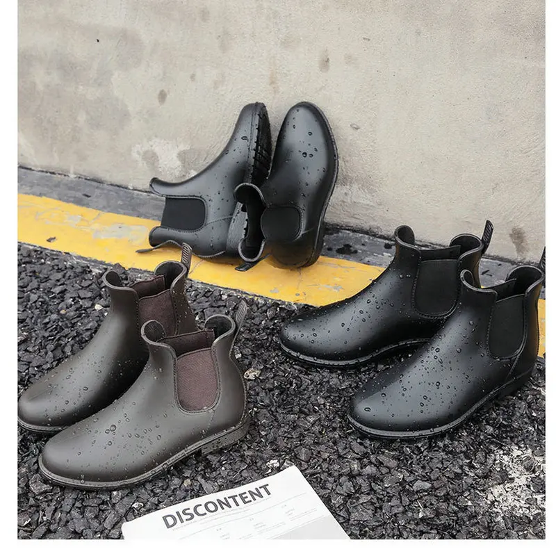 Casual Short Rain Boots Women Soft Women’s Rain Boots Waterproof Rainboot Women Water Boot Rubber Work Booties Non-slip Shoes