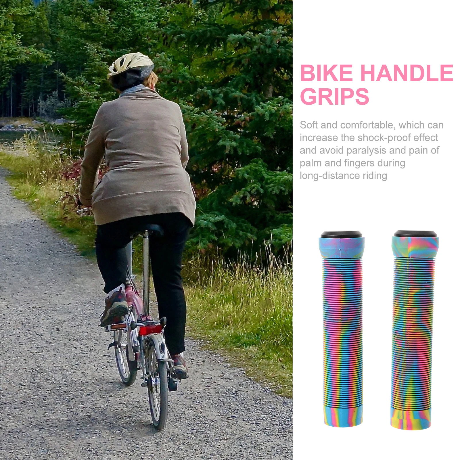 

Non-Slip Shockproof Grips Comfortable Bicycle Handlebar Covers Anti-Skid Cycling Grips For Mountain Bike Easy Install