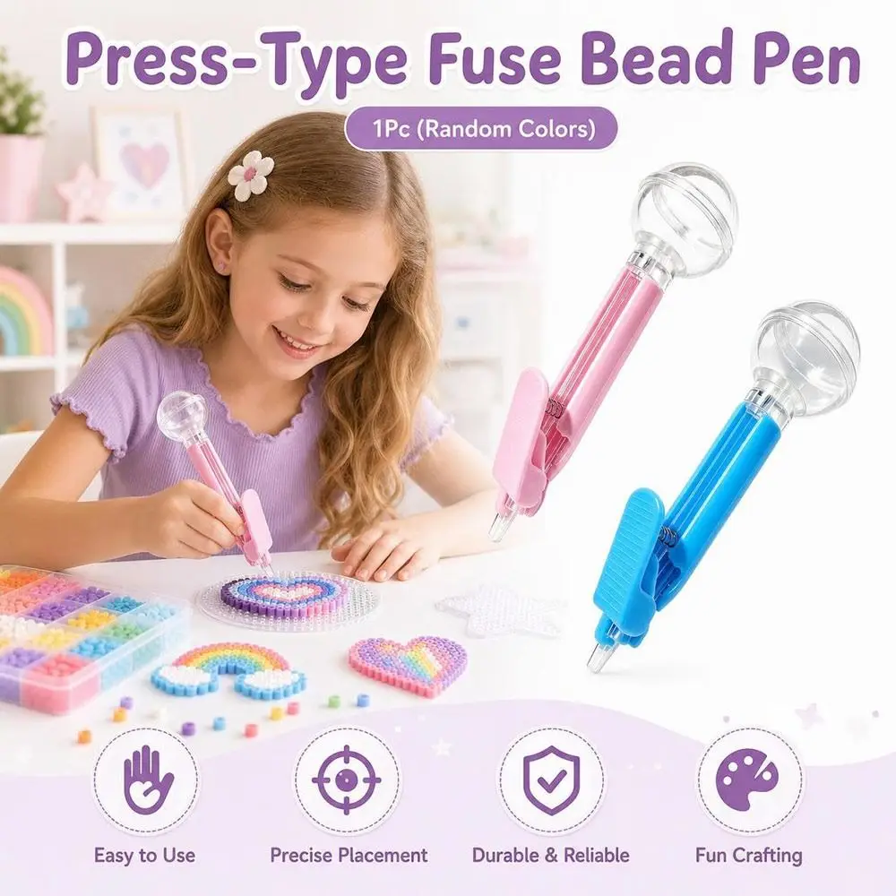 2.6mm Tip Bead Placement Pen Professional Grip Bean Juggling Tool Automatic Press Beads Pen DIY Beads Craft Pen