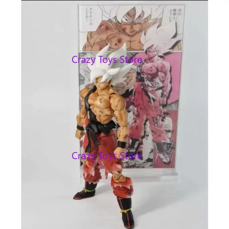 

In Stock Black Hole Dragon Ball SHF SSJ Battle Damage Son Goku Anime Action Figure Statue Model Toy Gift Collection