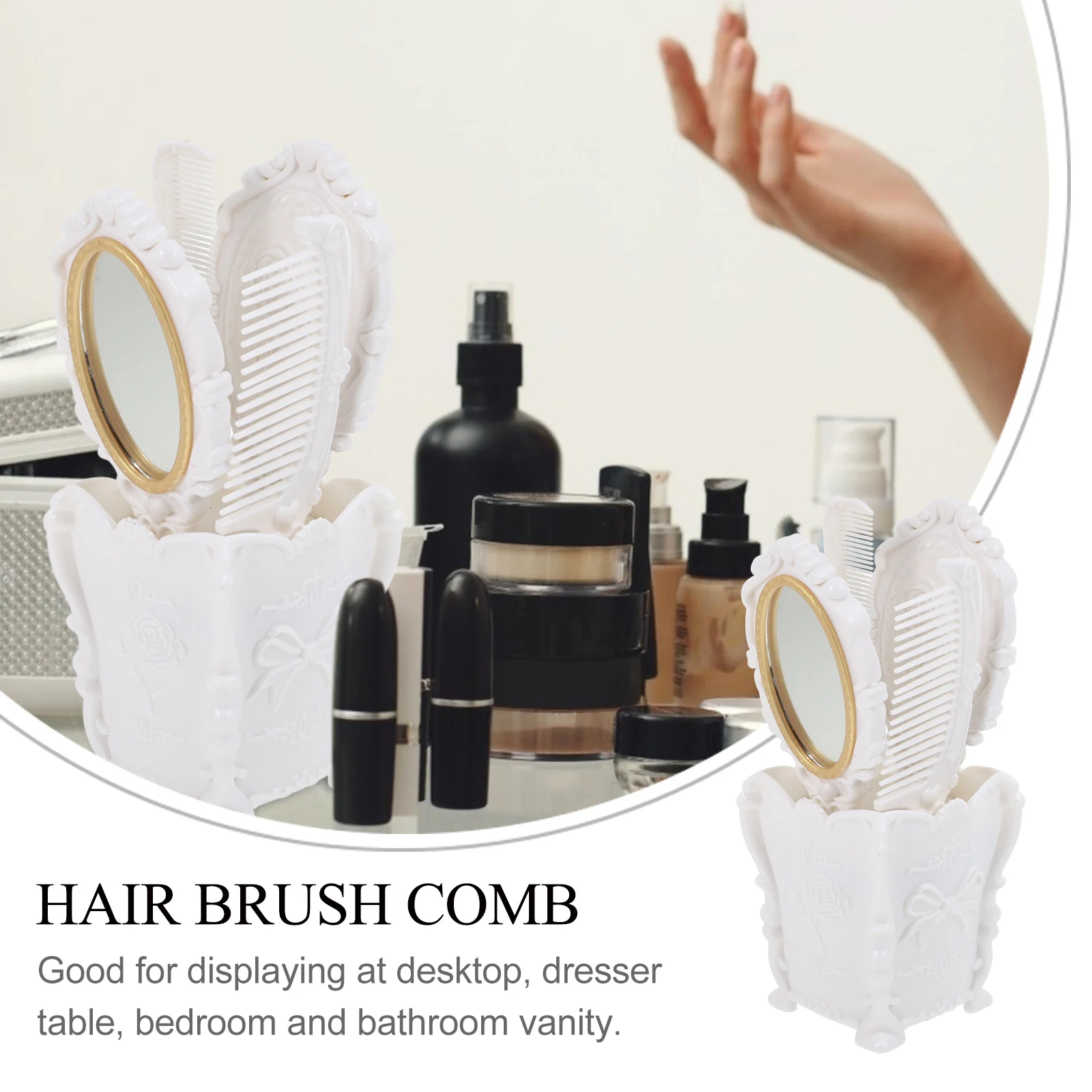 

5 Pcs Dressing Mirror Suit Hairbrush Fancy Girls and Comb Tool Plastic Women's Table