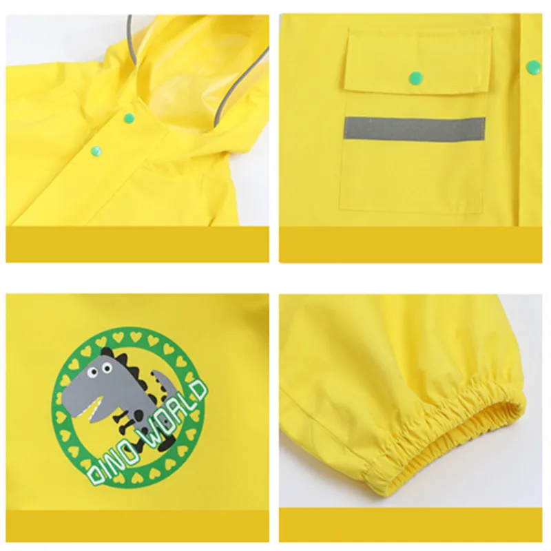 Waterproof Rain Coat for Children, Students, Poncho Cover, Trench Jackets, Schoolbag Position, 115-165cm