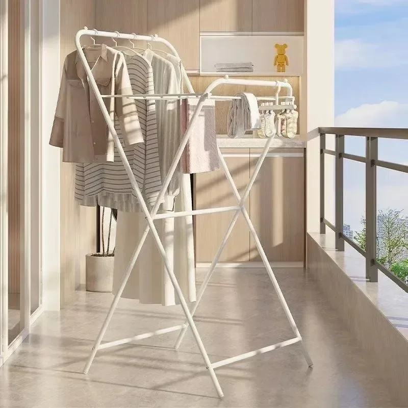 Tendedero plegable para uso doméstico, perchero plegable para dormitorio, perchero sencillo para alféizar de ventana y secado de ropa en el balcón