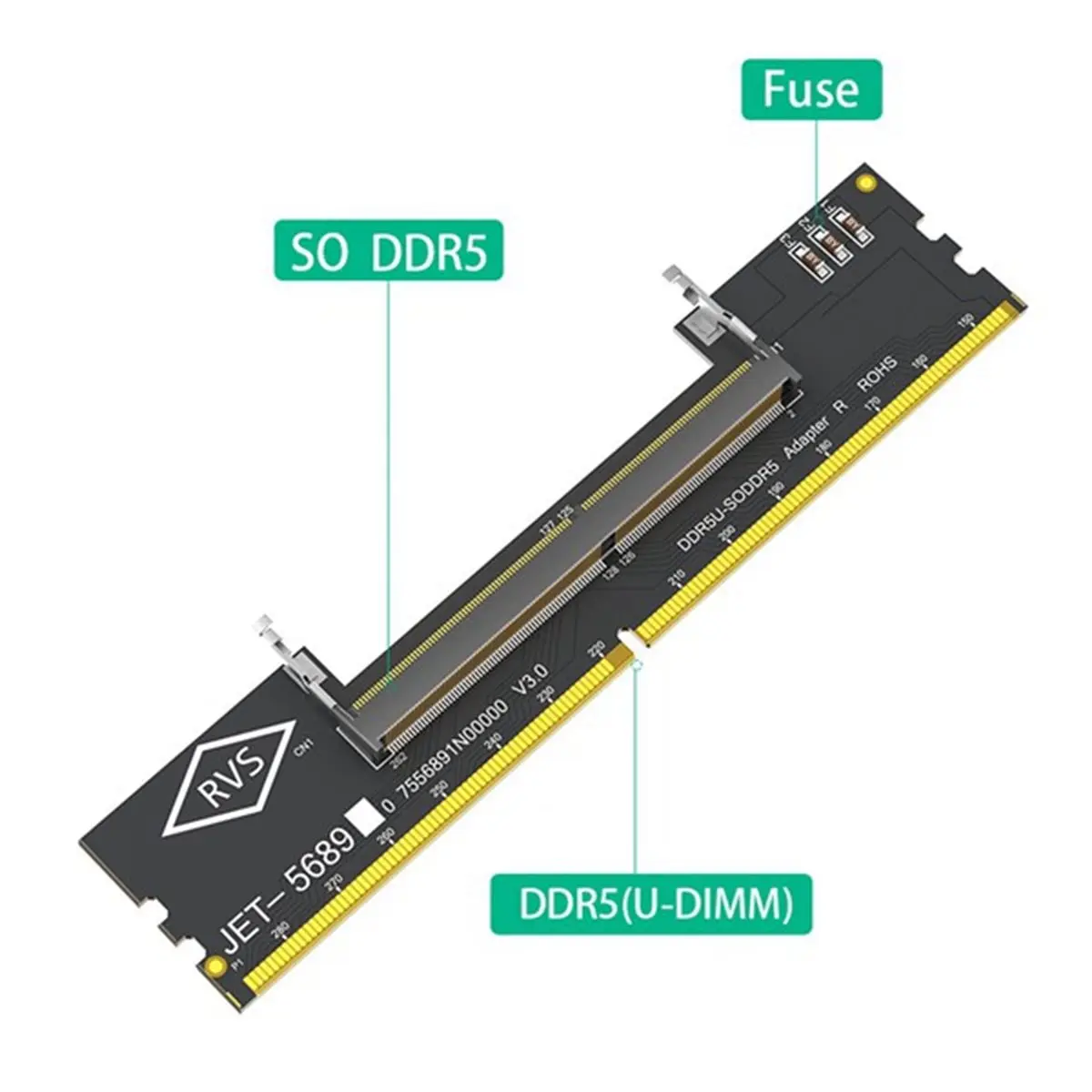 618 Mega Sale 3pcs DDR5 Laptop to Desktop Memory Adapter Card Notebook to PC Computer Memory Extension Adapter for Desktop PC