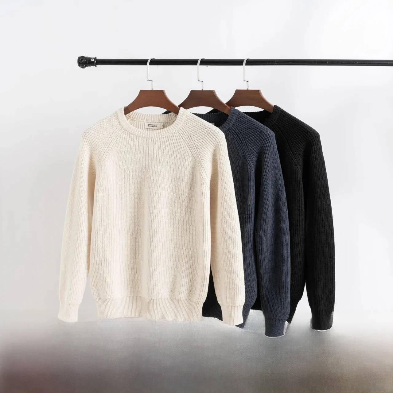 

Свободный вязаный свитер цвета хаки в американском стиле ретро, плотный свободный вязаный свитер из чистого хлопка с вставкой све, повседневный мужской топ Ele